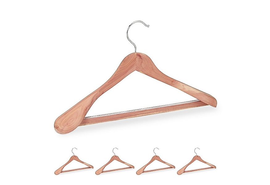 relaxdays Kleiderbügel 20 x Anzugbügel aus Zedernholz günstig online kaufen