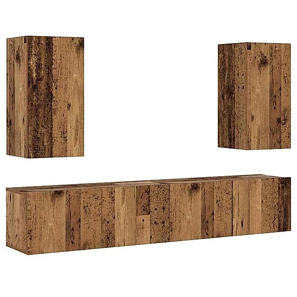 vidaXL TV-Wandschränke 4 Stk Altholz-Optik Holzwerkstoff 3328981 günstig online kaufen