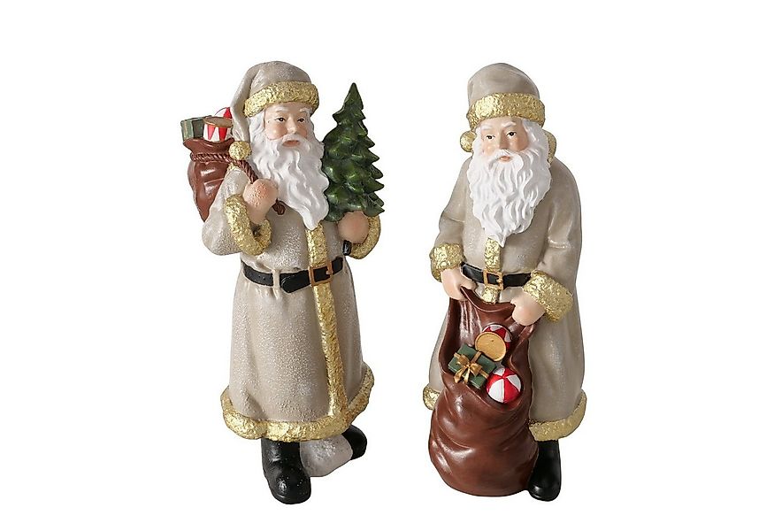MF Weihnachtsfigur Weihnachtsmann Figur Christino 2er Set Handbemalt Dekofi günstig online kaufen