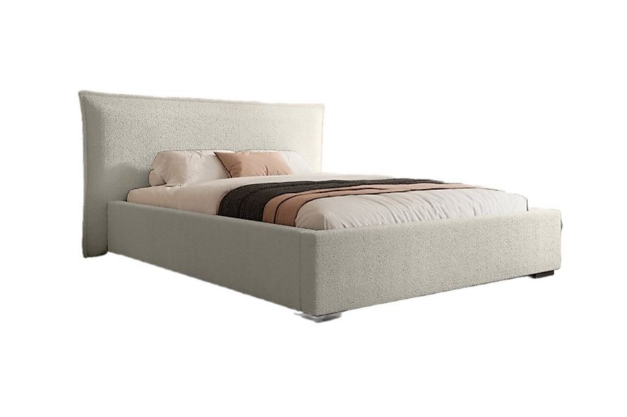 Luxusbetten24 Polsterbett Designer Polsterbett Namino Bouclé, günstig online kaufen