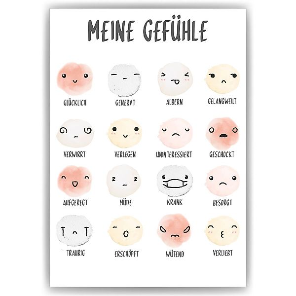 Tigerlino Poster Gefühle Lernposter Kinderposter Lernhilfe günstig online kaufen