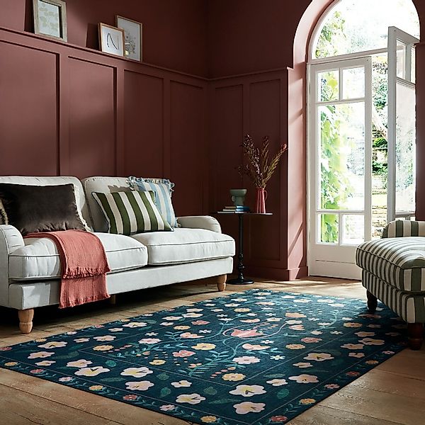 FLAIR RUGS Teppich »Nordic Floral«, rechteckig, 8 mm Höhe, Nordic Floral Wa günstig online kaufen