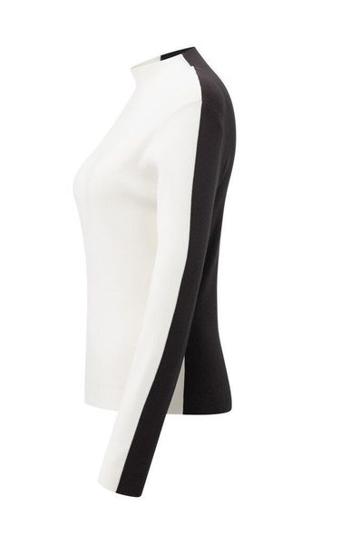 YAYA Rundhalspullover Zweifarbiges Oberteil günstig online kaufen
