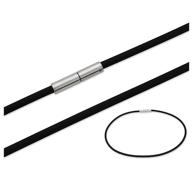 Unique Kette ohne Anhänger Halsband Kautschuk Kette 3mm KS0011 (Länge: 45cm günstig online kaufen