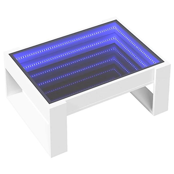 vidaXL Couchtisch mit Infinity-LED Weiß 70x53x30 cm 847630 günstig online kaufen