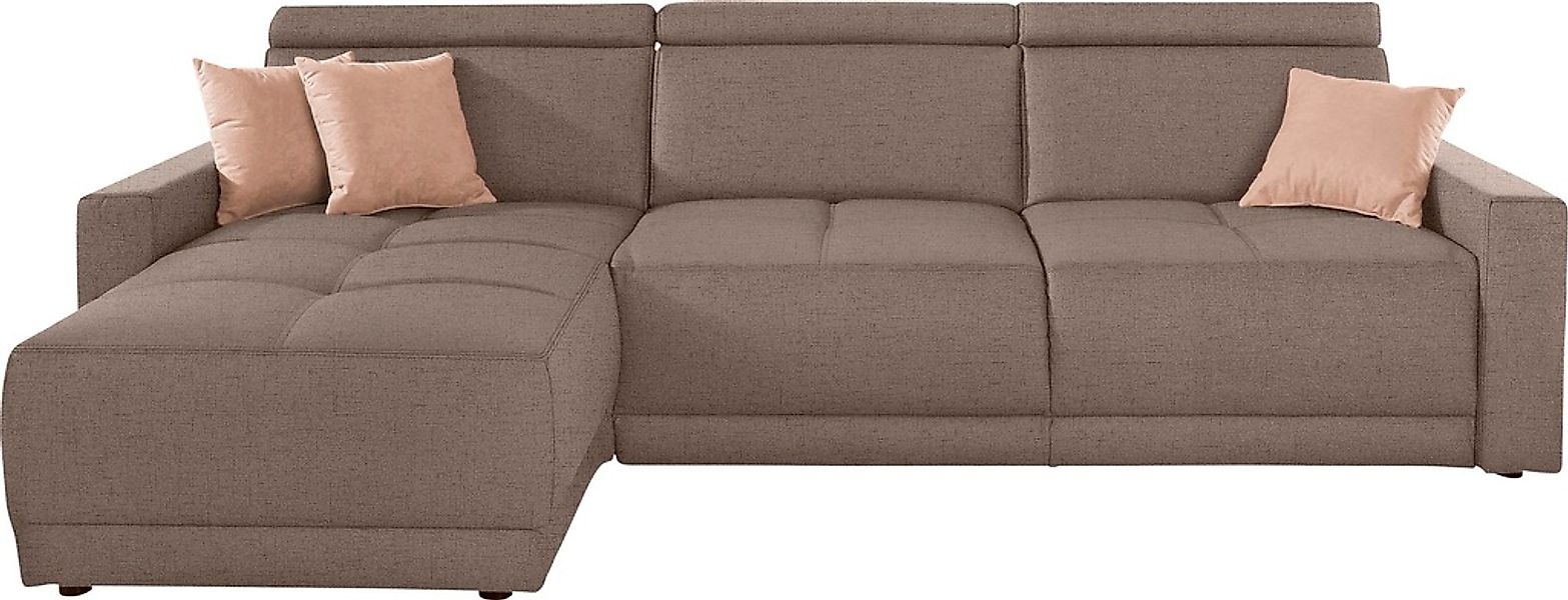 DOMO collection Ecksofa "Ava mit moderner Sitzheftung & toller Doppelnaht, günstig online kaufen