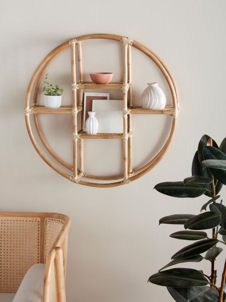 andas Deko-Wandregal Lundtoft, rund, aus Rattan, günstig online kaufen