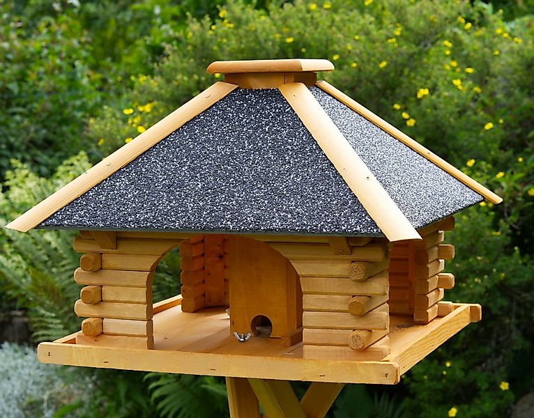 DSH DEKO SHOP HANNUSCH Vogelhaus Futterhaus mit Strukturputzdach, Ständer u günstig online kaufen