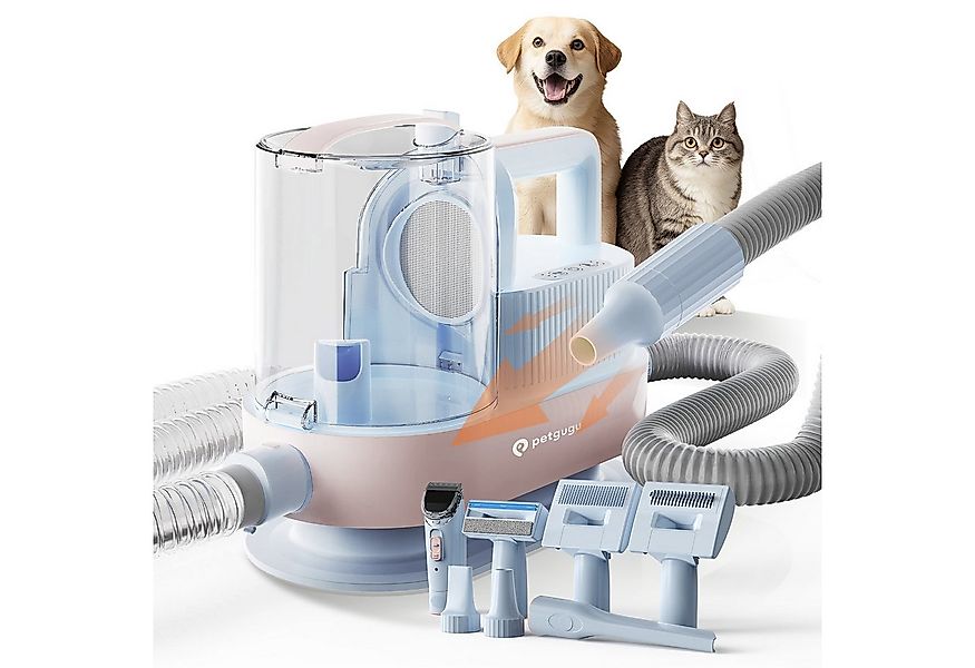petgugu Hundeschermaschine M1Pro 7 in 1 Profi Haustierpflegeset mit Staubsa günstig online kaufen
