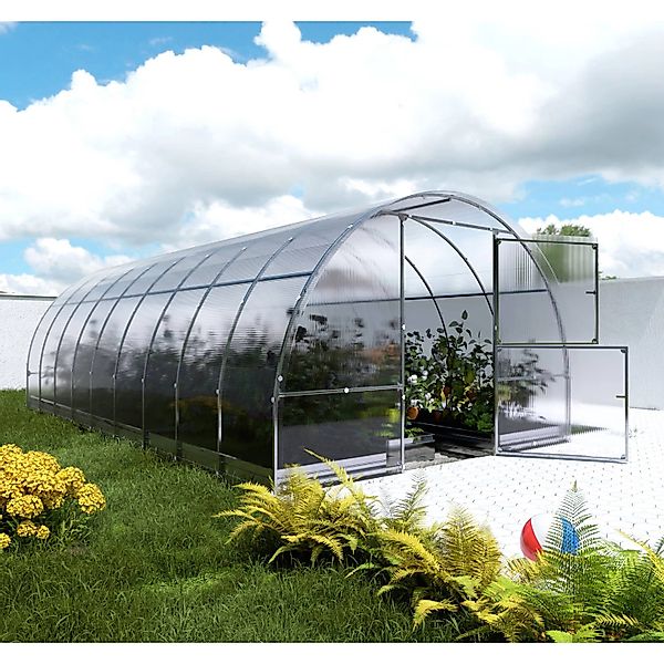 Klasika Greenhouses Easy KLASIKA Gewächshaus 18m², 3m x 6m mit 4 mm Polycar günstig online kaufen