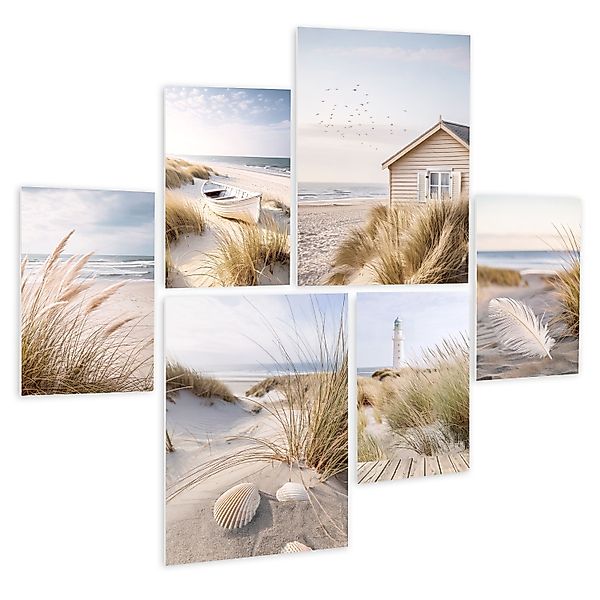 artissimo Mehrteilige Bilder Bilderset 6er-Set, Wandbilder-Set günstig online kaufen