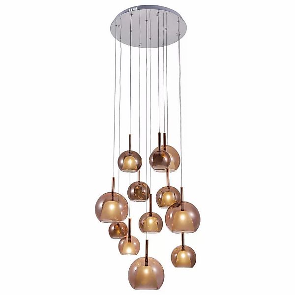 SPOT Light Pendelleuchte BELLEZIA silber Kupfer Chrom Kupfer H/D: ca. 150x6 günstig online kaufen