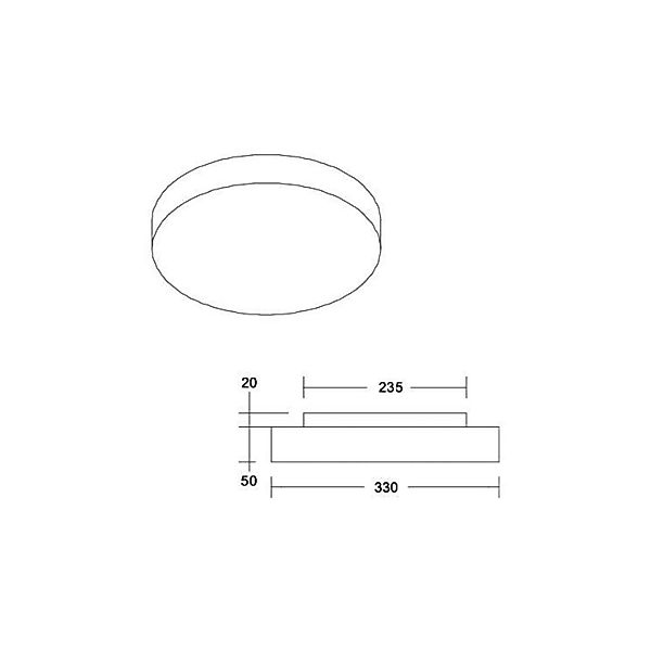 Brumberg LED-Anbauleuchte 330, mit Indirektanteil, rund - 58212782 günstig online kaufen