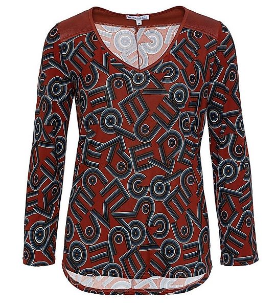 MONACO blue Langarmshirt Druckshirt figurumspielend mit Buchstaben-Aufdruck günstig online kaufen