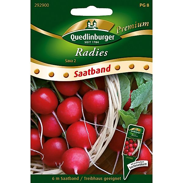 Quedlinburger Radieschen Saxa 2 Zoll Saatband günstig online kaufen