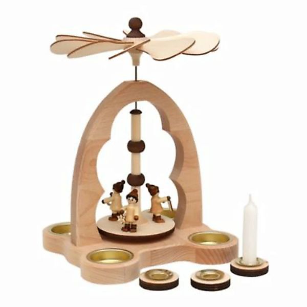Sigro Holz Tischpyramide Teelichter und Kerzen natur  Erwachsene günstig online kaufen