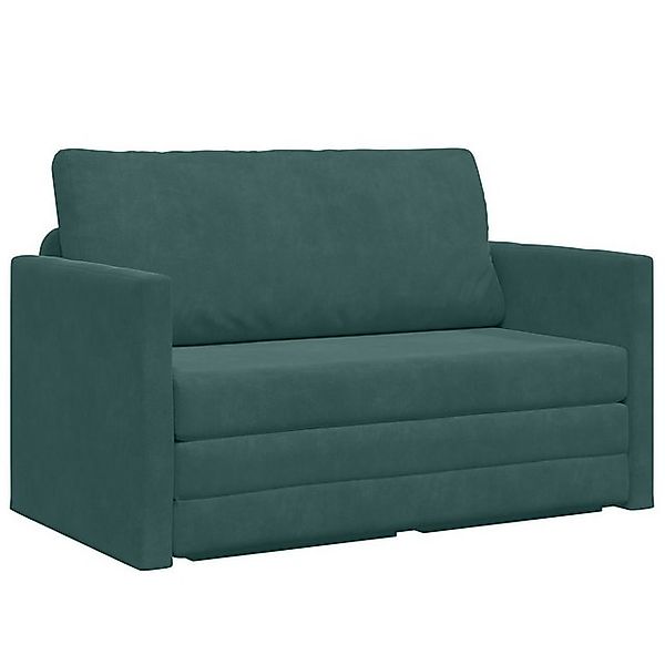 vidaXL Sofa Bodenschlafsofa 2-in-1 Dunkelgrün 124x204x61 cm Samt, 1 Teile günstig online kaufen