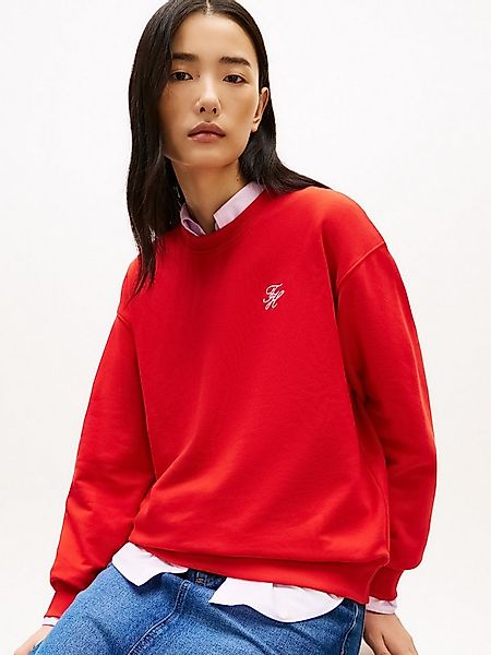 Tommy Hilfiger Sweatshirt TH SCRIPT REG SWEATSHIRT mit kleinem Logo-Stick günstig online kaufen