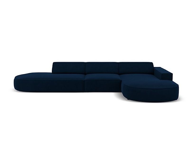 Micadoni Ecksofa Jodie, 4-Sitzer offen runde Recamiere günstig online kaufen
