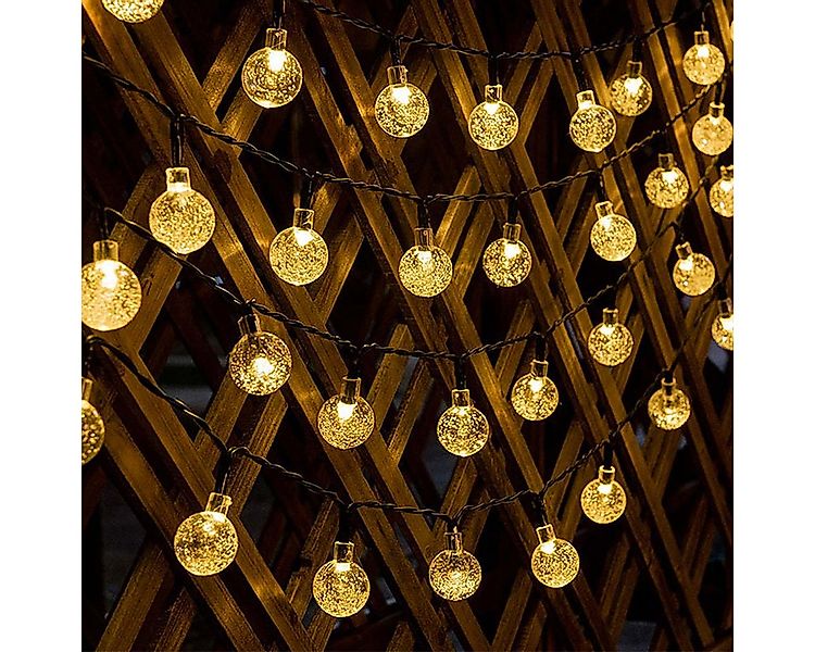 Salcar LED Solarleuchte LED Kugel-Lichterkette Außen Solar Gartenleuchte We günstig online kaufen