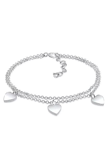Elli Armband "Herz Symbol Love Trio Layer Erbskette 925 Silber" günstig online kaufen