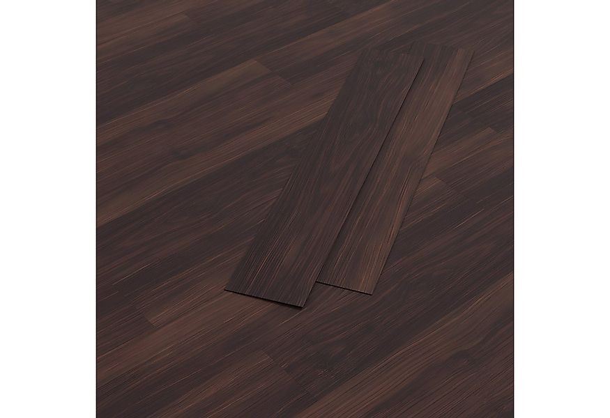 HAGO Vinylboden 2,23m² Rot Braun Nuss Selbstklebend Bodenbelag Laminat 2mm günstig online kaufen