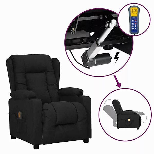 vidaXL Massagesessel Massagesessel mit Aufstehhilfe Schwarz günstig online kaufen