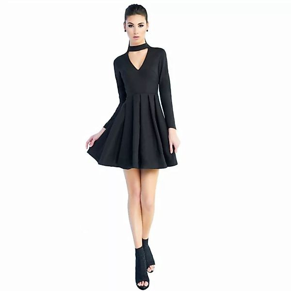 RUZU UG Dirndl Damenkleider, modische Langarm-Plisseekleider (1-tlg) günstig online kaufen