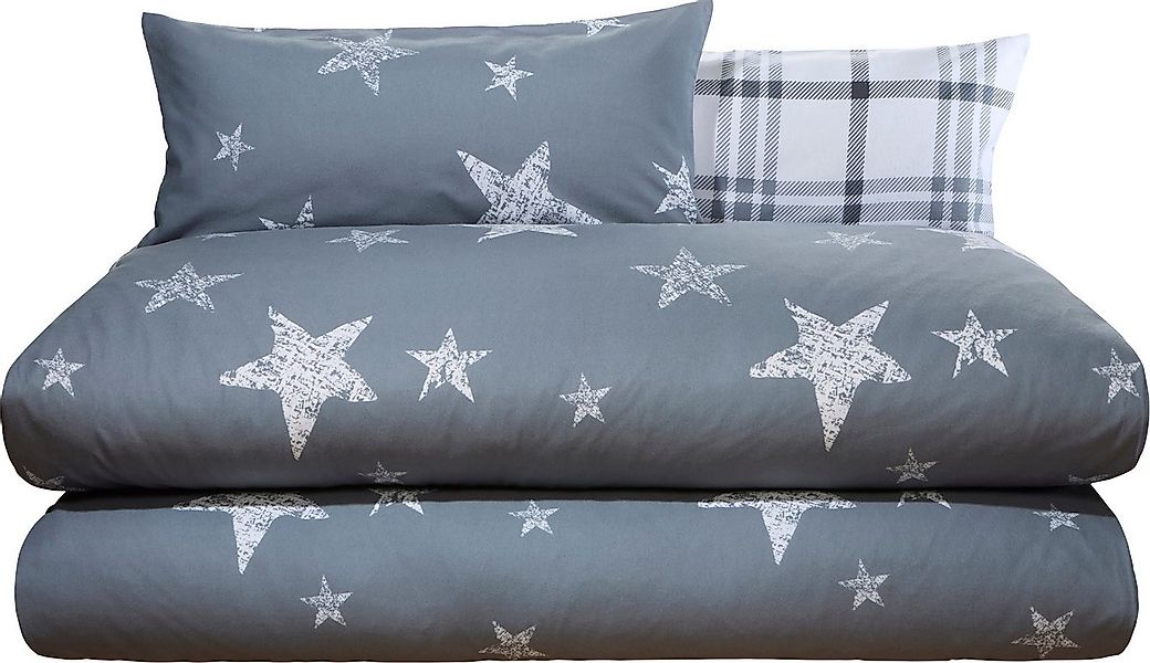 Erwin Müller Bettwäsche Wendebettwäsche Sparpaket 4-teilig, Baumwolle, Karo günstig online kaufen