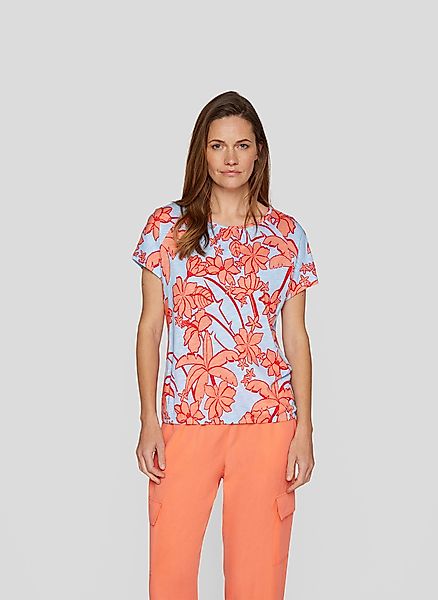 Rabe Kurzarmshirt mit floralem Muster mit günstig online kaufen