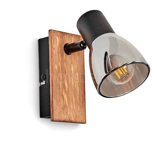 hofstein Wandleuchte »Buscoldo« Wandlampe aus Metall/Holz/Glas günstig online kaufen