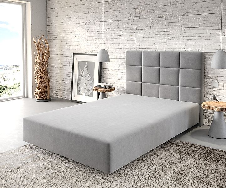 DELIFE Bettgestell Dream-Fine, Mikrofaser Grau 120x200 cm Bettgestell günstig online kaufen