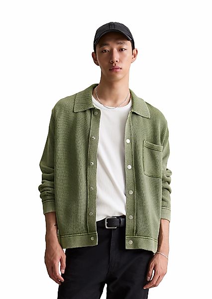 Marc OPolo DENIM Strickjacke, Polokragen, relaxed fit, Druckknöpfe günstig online kaufen