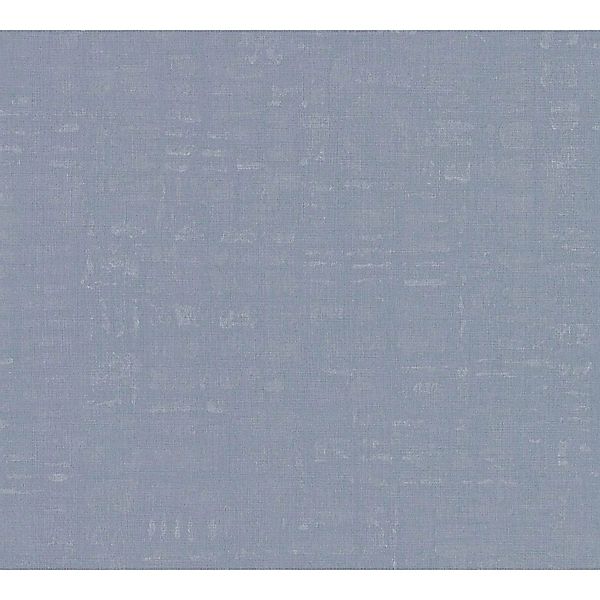 PROFHOME 387457-GU Uni Tapete Textiloptik Matt Blau Tauben-Blau 0,53 m x 10 günstig online kaufen