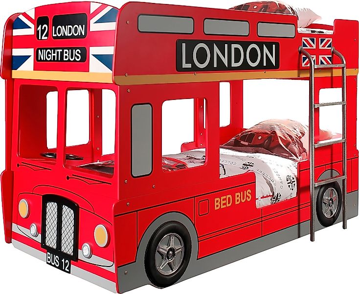 Vipack Etagenbett "London, in Londoner Stadtbuss-Optik, das Highlight im Ki günstig online kaufen