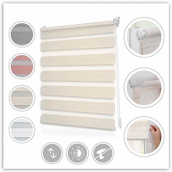 LICHTBLICK ORIGINAL Doppelrollo "Duo-Rollo Klemmfix, ohne Bohren, blickdich günstig online kaufen