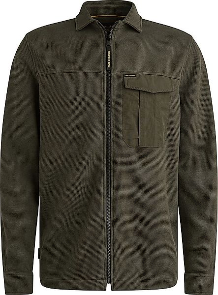 PME Legend Hemdjacke Jersey Waffle Beluga Grün - Größe XL günstig online kaufen