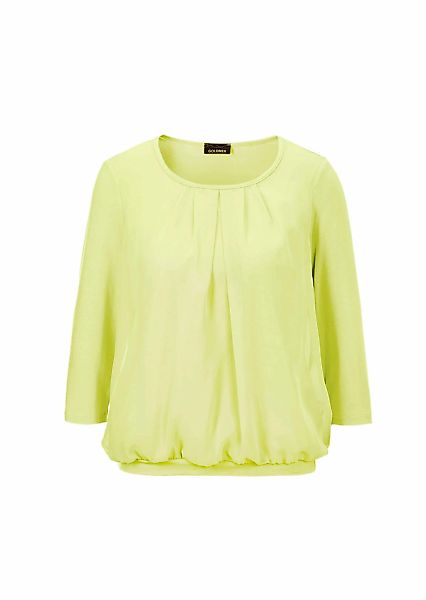 GOLDNER Kurzarmbluse "Kurzgröße Chiffon-Shirt mit 3/4-Arm, Rundhals" günstig online kaufen