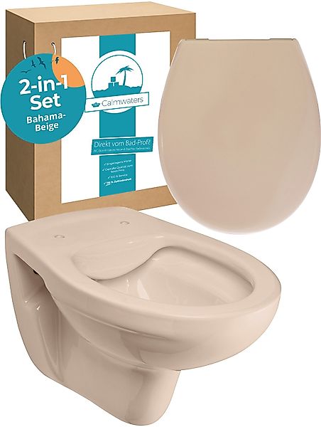 Calmwaters Tiefspül-WC Wand-WC spülrandlos, wandhängend, Abgang günstig online kaufen
