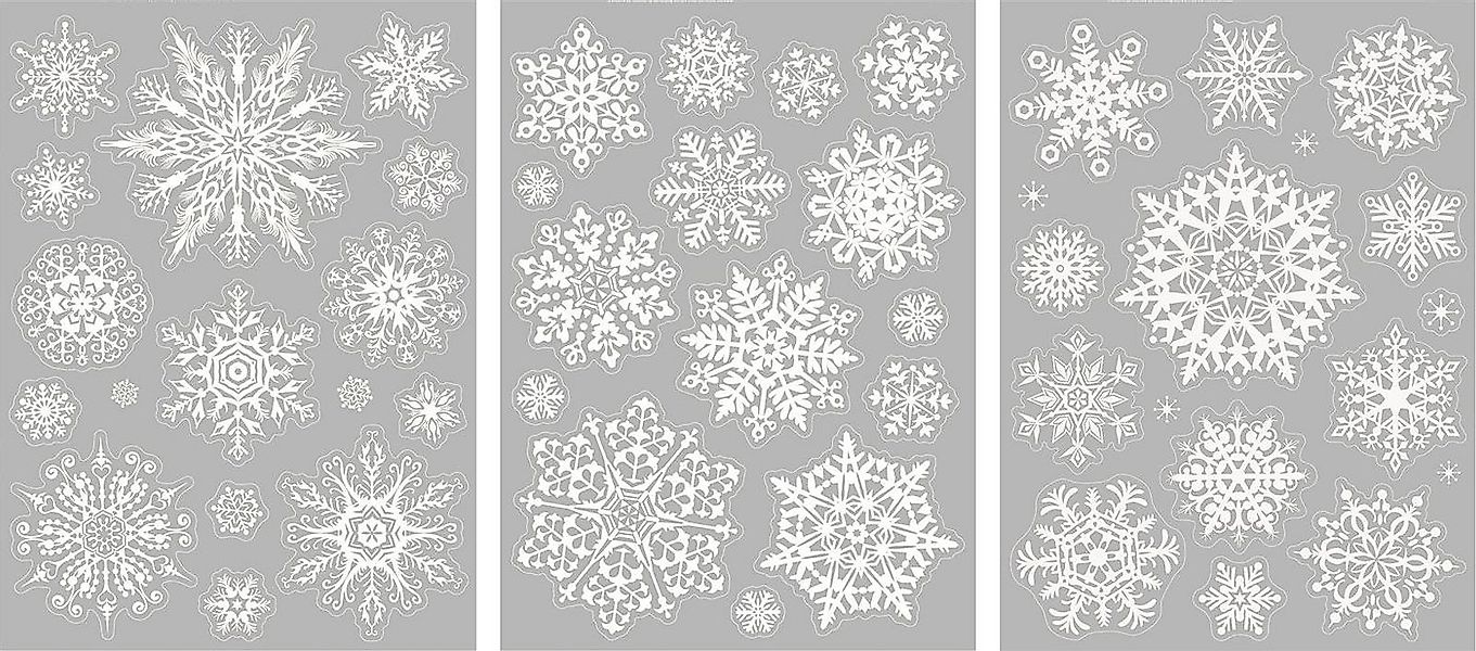 Heyda Fenstersticker Heyda 203584468 Fenster Sticker "Kristalle" A4 weiß günstig online kaufen