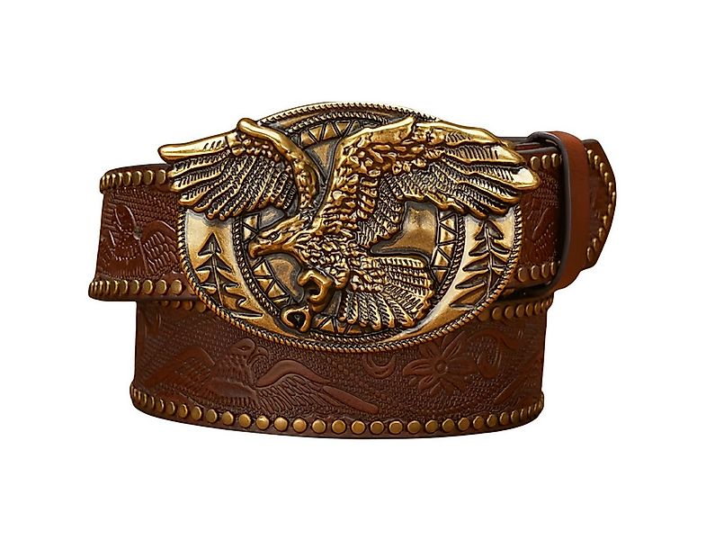 Ware aus aller Welt Nietengürtel Westerngürtel mit Adler Schnalle – im auth günstig online kaufen