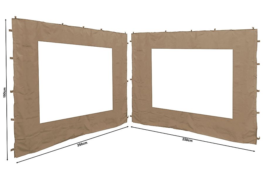 Quick Star Pavillonseitenteil 2 Seitenteile 250x190cm günstig online kaufen