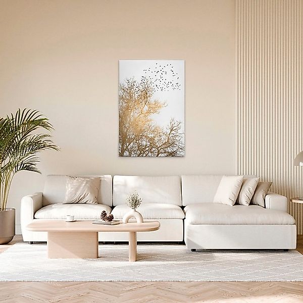 A.S. Création Leinwandbild "Golden Skies - Wandbild Creme Gold Keilrahmen K günstig online kaufen