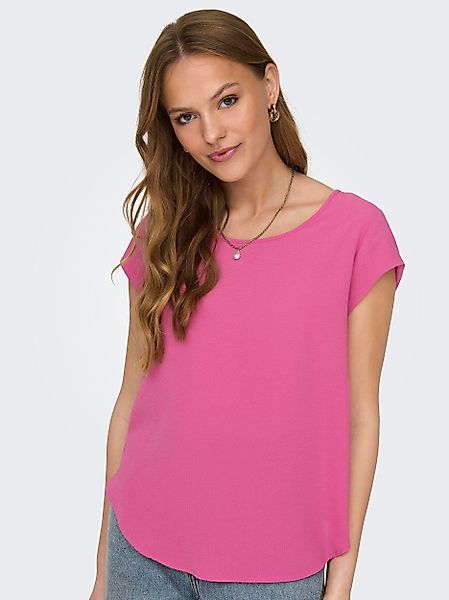 ONLY Kurzarmbluse "ONLVIC – feminines Blusenshirt in lockerer Form", regula günstig online kaufen