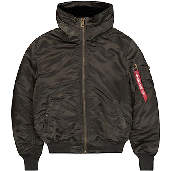 Alpha  Herren-Jacke MA-1 Hooded - black olive günstig online kaufen