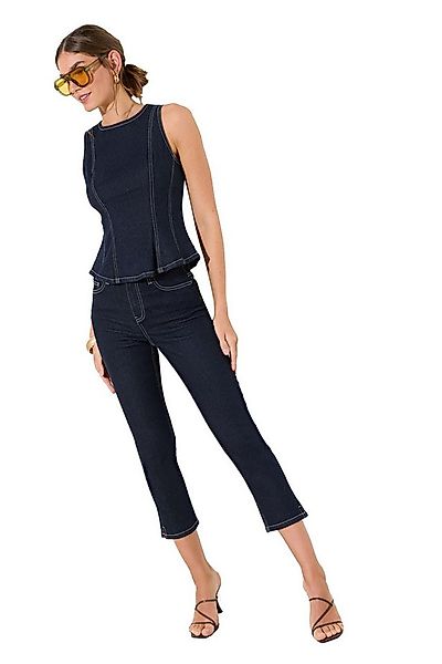 Friends Like These Blusentop Friends Like These Denim-Oberteil mit Saumdeta günstig online kaufen