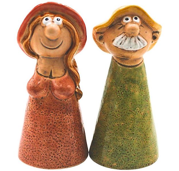 Dekohelden24 Gartenfigur Keramik Zaunstecker Mann und Frau als 2er Set, Maß günstig online kaufen