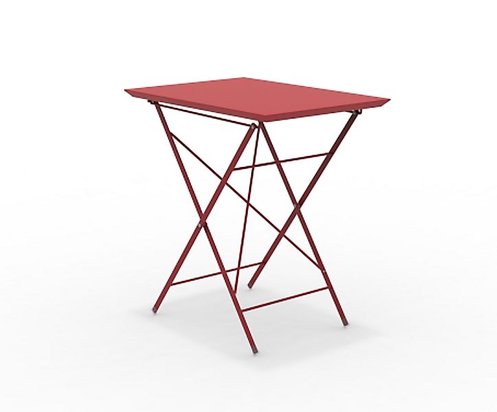 STEP - Faltbarer Gartentisch 70x50 cm rot günstig online kaufen