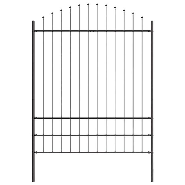 vidaXL Gartenzaun Grau 1190 x 200 cm Pulverbeschichteter Stahl 3360129 günstig online kaufen