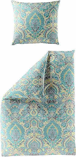 BIERBAUM Bettwäsche "Lotte" 2 Stk. tlg. Mako-Satin, 100 % Baumwolle, mit Or günstig online kaufen